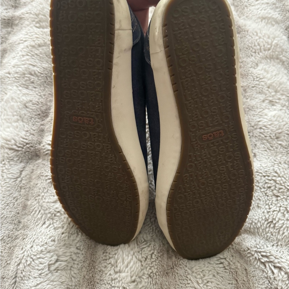 Taos Footwear Blue and White Sneakers with Canvas Upper and Light Rubber Sole - Picture 4 of 5